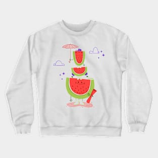 watermelons at the beach Crewneck Sweatshirt